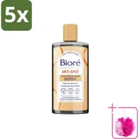 Bioré 5 x – Houtskool Anti-Puistjes Reinigingsgel – Gezichtsreiniger – 200 ml - Bulkverpakking - Houtskool reinigingsgel - Douchemop - Puistjes voorkomen