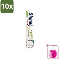 Signal 10 x - Integral & Actions - Tandpasta - Natuurlijke Elementen - Kokos - Voor Witte Tanden - 75 ml - Bulkverpakking - Tandpasta - Douchemop - Natuurlijke tandpasta