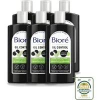 Bioré 6 x – Houtskool Reinigingsgel – Gezichtsreiniger – 200 ml - Wasstrips - Gezichtsreiniger - Houtskool - Diepe Reiniging - Poriën Reinigen - Vet Huid