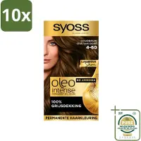 Syoss 10 x - Oleo Intense 4-60 - Haarverf - Permanente Haarkleuring - Goudbruin - Langdurige Kleur - Wasstrips - Haarverf - Haarkleur - Goudbruin - Permanente Haarkleur - Haarkleur Zonder Ammoniak