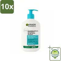 Garnier 10 x - Pure Active - Gezichtsreiniger - Hydraterend - 250 ml - Grootverpakking - Vaatwasstrips - Gezichtsreiniger - Hydraat - Huidverzorging - Zuivere Huid - Huidbarrière