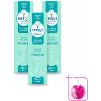 Seepje 3 x - Douchegel - Duurzaam & Handig - Eikenmos en Neroli - Navulling - 38 gr - Bulkverpakking - Douchegel navulling - Douchemop - Eikenmos