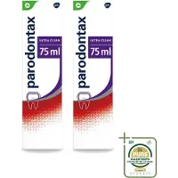 Parodontax 2 x – Tandpasta – Ultra Clean – 75 ml - Wasstrips - Tandpasta - Tandplak - Tandvlees - Bloedend Tandvlees - Fluoride