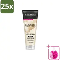 John Frieda 25 x – Conditioner – Blonde+ Repair Bond Building – Herstellend – 250 ml - Bulkverpakking - Herstel blond haar - Douchemop - Beschadigd haar