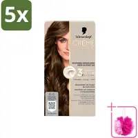 Schwarzkopf 5 x - Haarkleuring - Creme Supreme 6-0 - Natuurlijk Lichtbruin - 245g - Bulkverpakking - Natuurlijk lichtbruin haar - Douchemop - Haar verzorging