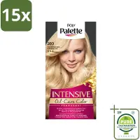 Palette 15 x Poly - Haarverf - Zacht Natuurlijk Blond 280 - 115ml - Grootverpakking - Vaatwasstrips - Haarverf - Natuurlijke Blonde Kleur - Crèmekleuring - Glans - Haarverf Voor Blond Haar