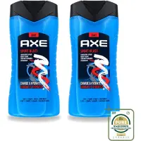 Axe 2 x - 3-in-1 Douchegel - Sport Blast - Energizing Citrus - Hydraterend - 250 ml - Wasstrips - Douchegel Sport Blast - Sportgeur - Hydraterende Douchegel - Frisheid Na Training - Energieke Geur