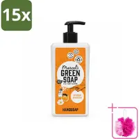 Marcel's Green Soap 15 x - Handzeep - Sinaasappel & Jasmijn - Voor dagelijks gebruik - 500 ml - Bulkverpakking - Handzeep - Douchemop - Natuurlijke handzeep