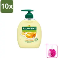 Palmolive 10 x – Handzeep – Melk & Honing – 300 ml - Bulkverpakking - Handzeep - Douchemop - Melk en honing