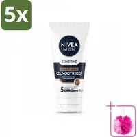 Nivea 5 x MEN - Sensitive - Gezichtsgel Huid & Stoppelbaard - 50 ml - Bulkverpakking - Gevoelige huid - Douchemop - Stoppelbaard verzorging