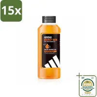 Adidas 15 x – Douchegel – Active Skin & Mind Energy Kick – 400 ml - Wasstrips - Douchegel Mannen - Energie Voor Huid En Geest - Citroenolie Douchegel - Hydraterende Douchegel - Vegan Douchegel