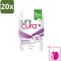Unicura 20 x – Vloeibare Handzeep Navulling – Balans – 500 ml - Bulkverpakking - Handzeep - Douchemop - Antibacterieel