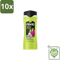 Axe 10 x – Douchegel – Epic Fresh Fresh Boost 3-in-1 – 400 ml - Grootverpakking - Vaatwasstrips - Douchegel - Frisheid - Lichaam - Gezicht - Haar