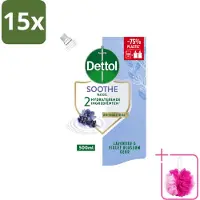 Dettol 15 x - Handzeep Navulling - Soothe - Lavendel & Vioolbloesem - 500 ml - Bulkverpakking - Handwas - Douchemop - Handhygiëne