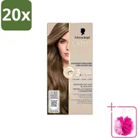 Schwarzkopf 20 x - Haarkleuring - Creme Supreme 7-42 - Nude Donker Beigeblond - 245g - Bulkverpakking - Haarkleur - Douchemop - Haarkleuring
