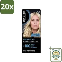 Syoss 20 x - Coloration 9-5 Frozen Pearl Blonde - Haarverf - Grijsdekking - Vermindert Haarbreuk - Wasstrips - Haarverf - Permanente Haarkleuring - Grijsdekking - Keratine - Haarkleur