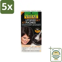 Schwarzkopf 5 x Vital - Haarverf - Uitgroeiset - R4 Donkerbruin - 60 ml - Wasstrips - Haarverf - Uitgroeiset - Haarkleur - Donkerbruin - Haarverfening