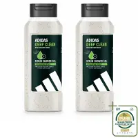 Adidas 2 x – Douchegel – Active Skin & Mind Deep Clean – 250 ml - Wasstrips - Douchegel - Huid Reinigen - Exfoliëren - Vulkanische Steen - Huid Hyderatatie