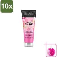 John Frieda 10 x – Conditioner – Vibrant Shine Colour – Glansversterkend – 250 ml - Bulkverpakking - Glansversterking - Douchemop - Haarkleur