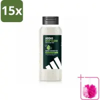 Adidas 15 x – Douchegel – Active Skin & Mind Deep Clean – 250 ml - Bulkverpakking - Douchegel - Douchemop - Huid reinigen