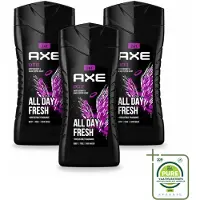 Axe 3 x - 3-in-1 Douchegel - Excite - Lichaam, Gezicht & Haar - Verleidelijke Geur - 250 ml - Grootverpakking - Vaatwasstrips - Douchegel - Lichaam - Gezicht - Haar - Frisheid