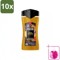 Axe 10 x – Douchegel – Peach Infusion – 225 ml - Bulkverpakking - Douchegel - Douchemop - Fris ruiken