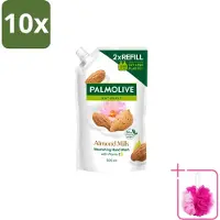 Palmolive 10 x – Handzeep Navulling – Naturals Almond Milk – 500 ml - Bulkverpakking - Handzeep navulling - Douchemop - Amandelmelk