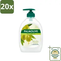 Palmolive 20 x - Milk & Olive - Handzeep Met Pomp - Verzorgend & Mild - 500 ml - Wasstrips - Handzeep - Melk En Olijf - Verzorgende Handzeep - Mild Handzeep - Handzeep Met Pomp
