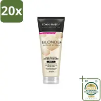 John Frieda 20 x – Conditioner – Blonde+ Repair Bond Building – Herstellend – 250 ml - Wasstrips - Herstel Blond Haar - Beschadigd Haar - Haar Versterken - Haar Glans - Haar Herstellen