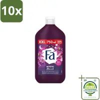 Fa 10 x - Mystic Moments - Bad- & Douchegel - Passiebloem - 750 ml - Grootverpakking - Vaatwasstrips - Bad En Douchegel - Passiebloem - Sheaboter - Hydratatie - Verzorging