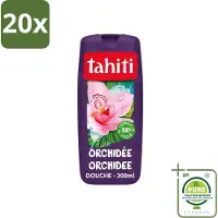 Tahiti 20 x - Douchegel - Orchidee - 100% Vegan - 300 ml - Grootverpakking - Vaatwasstrips - Douchegel Orchidee - Orchidee Geur - Hydraterende Douchegel - Verzorgende Douchegel - Bloemige Geur