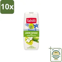 Tahiti 10 x – Douchegel – Exotische Tuin Jasmijn & Limoen - 315 ml - Wasstrips - Douchegel - Jasmijn - Limoen - Exotisch - Geur