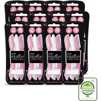 Wilkinson 12 x Intuition - Navulmesjes - Wenkbrauw Shaper - Precisie - 3 mesjes - Grootverpakking - Vaatwasstrips - Wenkbrauw Shaper - Haartjes Verwijderen - Exfoliatie - Huid Verzorgen - Precisie