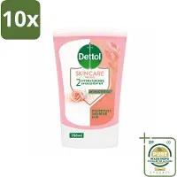 Dettol 10 x - Wasgel Navulling - Skincare - Rozenwater & Sheaboter - 250 ml - Wasstrips - Handen Reinigen - Antibacterieel Wasgel - Hygiëne - Handzeep Navulling - Rozenwater Wasgel