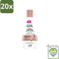 Guhl 20 x - Shampoo - Bond+ Restore - 250 ml - Grootverpakking - Vaatwasstrips - Herstel Haar - Beschadigd Haar - Zwaar Beschadigd Haar - Haar Herstellen - Haar Versterken