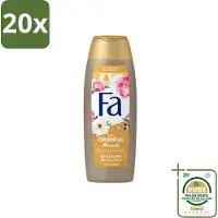 Fa 20 x - Oriental Moments - Douchecrème - Woestijnroos & Sandelhout - 250 ml - Wasstrips - Douchecrème - Woestijnroos - Sandelhout - Geur - Huidverzorging