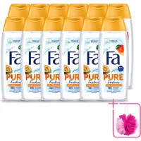 Fa 12 x - Douchegel - Pure Freshness Mango & Passievrucht - Verfrissend & Zoet - Hydraterend - 250 ml - Bulkverpakking - Douchegel mango en passievrucht - Douchemop - Verfrissende douchegel
