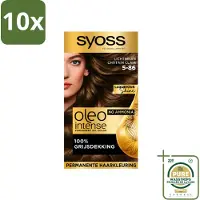 Syoss 10 x - Oleo Intense 5-86 - Haarverf - Permanente Haarkleuring - Lichtbruin - Langdurige Kleur - Wasstrips - Haarverf - Permanente Haarkleuring - Lichtbruin - Haarkleur - Haarverf Zonder Ammoniak