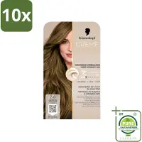 Schwarzkopf 10 x - Haarkleuring - Creme Supreme 7-0 - Natuurlijk Donkerblond - 245g - Grootverpakking - Vaatwasstrips - Haarkleur - Haarkleuring - Donkerblond - Grijsdekking - Haarverzorging