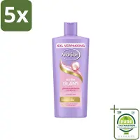 Unilever 5 x – Shampoo – Extra Glans – 685 ml - Grootverpakking - Vaatwasstrips - Glans Haar - Zijde Extract - Vitamine C - Stralende Haar - Gezonde Glans