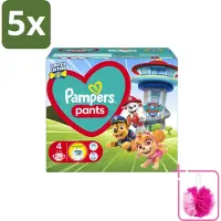 Pampers 5 x – Luierbroekjes – Pants Paw Patrol Maat 4 – 72 Luiers - Bulkverpakking - Baby luier - Douchemop - Luierbroek