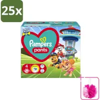 Pampers 25 x – Luierbroekjes – Pants Paw Patrol Maat 4 – 72 Luiers - Bulkverpakking - Baby luier - Douchemop - Luierbroek