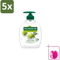 Palmolive 5 x – Handzeep – Melk & Olijf – 300 ml - Bulkverpakking - Handzeep melk en olijf - Douchemop - Handen reinigen