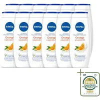 Nivea 12 x - Douchegel - Orange - Voelbaar Gladde Huid - 250 ml - Wasstrips - Douchegel - Huid Verzorgen - Bamboemelk - Sinaasappelgeur - Voelbaar Gladde Huid