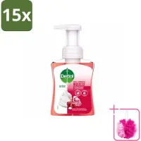 Dettol 15 x - Foam Handzeep - Rozen & Kersenbloesem - Zacht Mouse - 250 ml - Bulkverpakking - Handzeep - Douchemop - Antibacterie