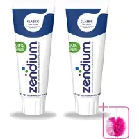 Zendium 2 x - Classic - Tandpasta - Natuurlijke Enzymen - 75 ml - Bulkverpakking - Tandpasta - Douchemop - Natuurlijke enzymen