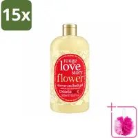 Treaclemoon 15 x – Bad- & Douchegel – Rouge Love Story – 500 ml - Bulkverpakking - Bad en douchegel - Douchemop - Gember