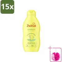 Zwitsal 15 x - Baby Conditioner - Zachte Verzorging - 200 ml - Bulkverpakking - Baby haar verzorging - Douchemop - baby conditioner