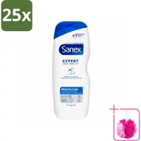 Sanex 25 x – Douchegel – Expert Skin Health Protector – 600 ml - Bulkverpakking - Huidversterkend - Douchemop - Huidbarrière