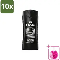 Axe 10 x XL - 3-in-1 Douchegel - Black - Frozen Pear & Cedarwoord - 12hrs Long Lasting Scent - 400 ml - Bulkverpakking - Douchegel - Douchemop - Lichaam